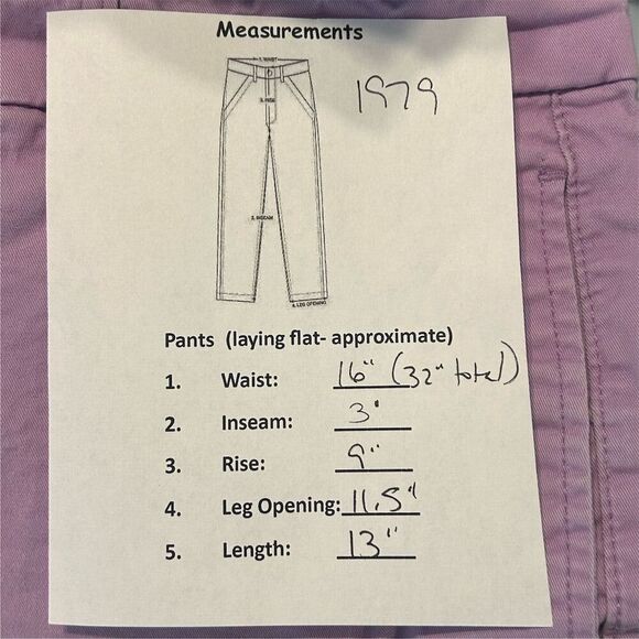 Gap Women's Chino Shorts Purple Size 8 Functional Pockets - Picture 7 of 7